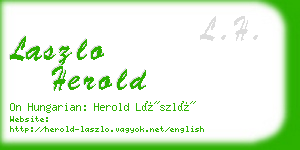 laszlo herold business card